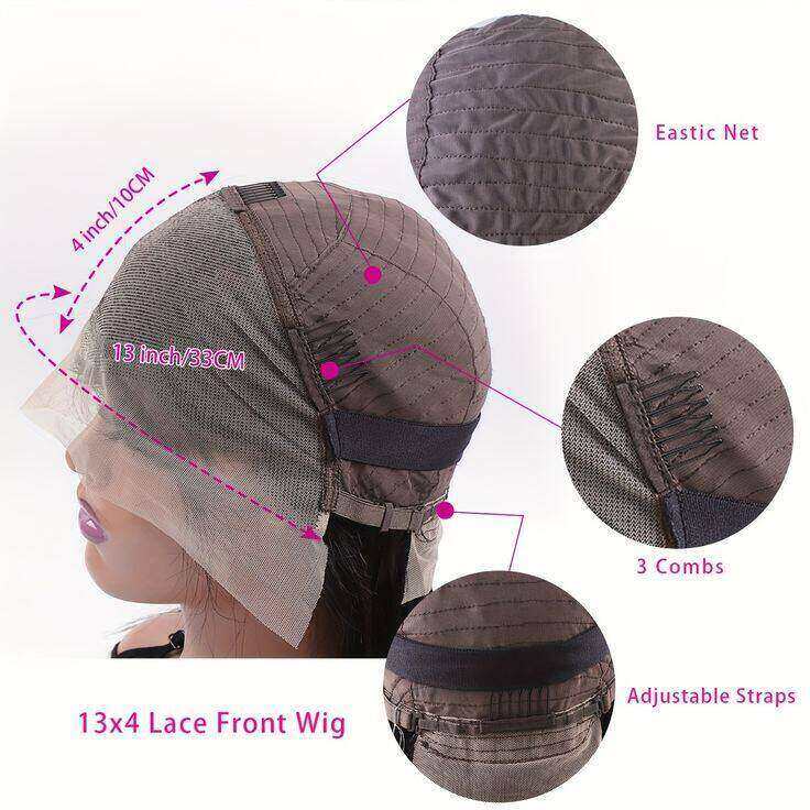 ReadytoGo 13x4 Lace Closure Glueless Bob Straight human Wigs