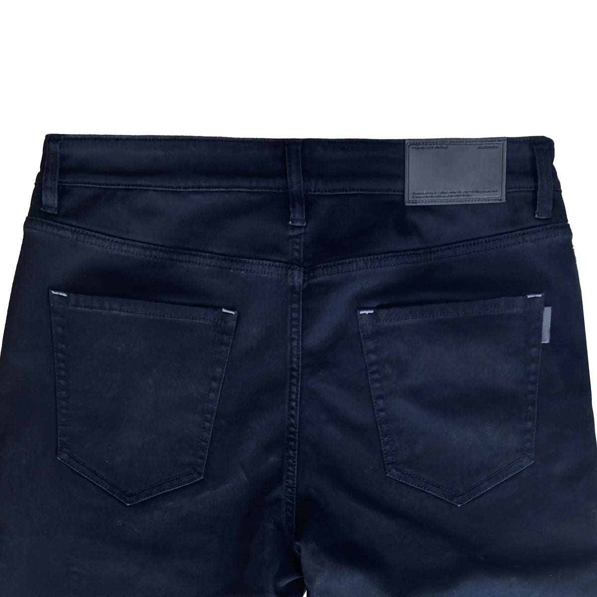 Black Business Jeans for Men Vintage Straight Style Button Embroidered Denim Mid Loose Print for Spring Autumn