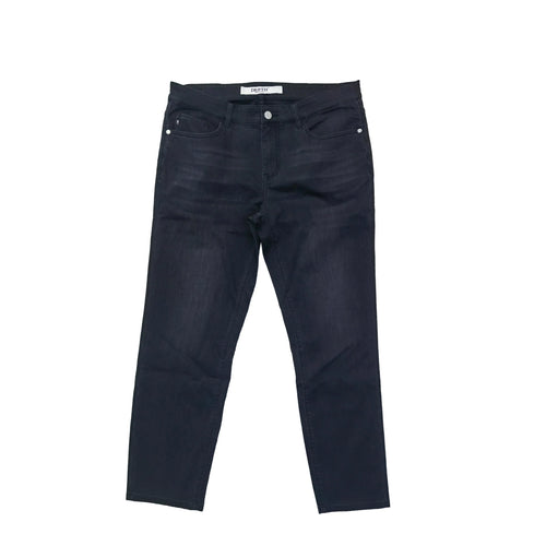 Black Vintage Casual Men's Jeans Spring Autumn Mid Waist 100% Cotton Denim Overalls Style Button Decoration