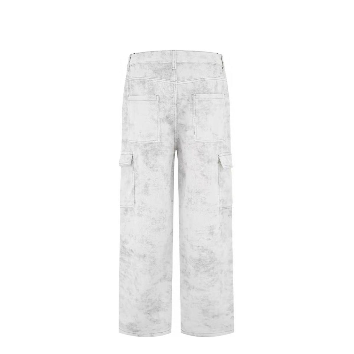 American Retro Vintage Men's Jeans Casual High Street Style Straight Fit Mid Distressed Dark Denim 3D Hole for Autumn/Winter