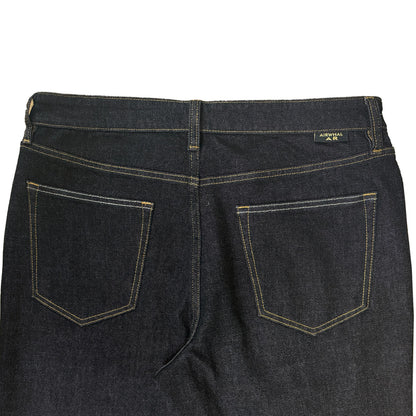 Black Straight Mid-Waist Men's Casual Jeans Spring Regular Fit Button Decoration Embroidered Technics Denim Y2K
