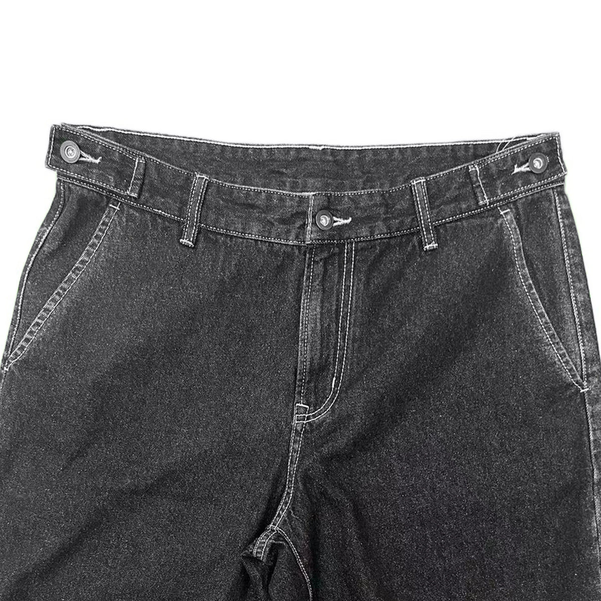 Men's Summer Casual Denim Shorts Y2K Style High Wide Leg Pants Embroidered Techniques Dark Bow Printed Patchwork