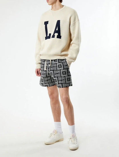 Design Pattern Name Casual Street Style Knitted Sweater Loose Breathable Jacquard Sweater for Men