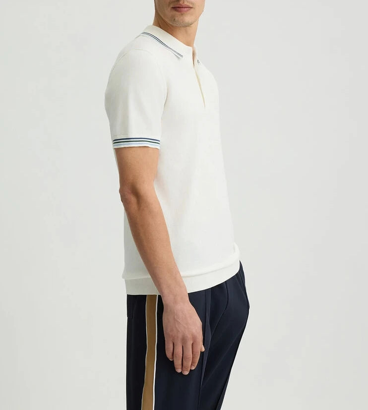 Business Casual Men's Knitted Polo Shirt 100% Cotton Short-sleeved Knitted T-shirt POLP Shirt