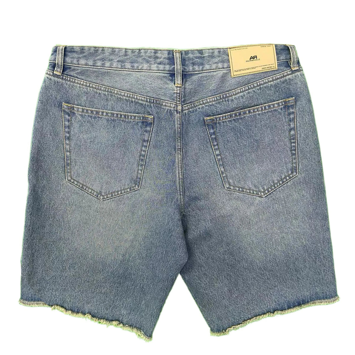 Summer Men's Casual Denim Shorts Y2K Vintage Style Loose Embroidered Design Light Mid/Low Wide Leg Pants Cargo Shorts
