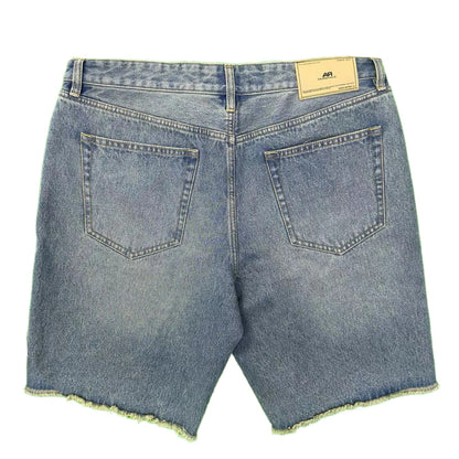 Summer Men's Casual Denim Shorts Y2K Vintage Style Loose Embroidered Design Light Mid/Low Wide Leg Pants Cargo Shorts
