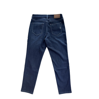 Black Denim Men's Business Jeans for Spring Autumn Mid Waist Straight Style Button Vintage Print Dark Plus Size
