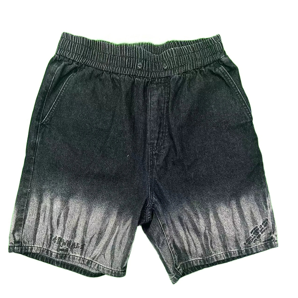 Men's Summer Denim Shorts Loose Fit High Waist Mid Waist Streetwear Hip Hop Casual Y2K Embroidery Pockets 3D Print