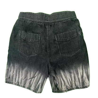 Men's Summer Denim Shorts Loose Fit High Waist Mid Waist Streetwear Hip Hop Casual Y2K Embroidery Pockets 3D Print