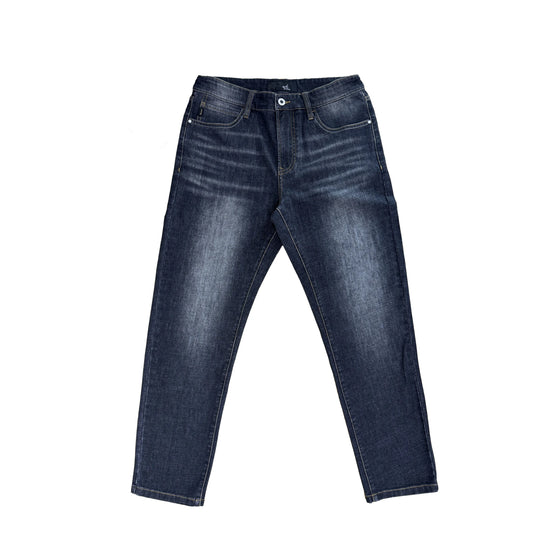 Autumn Men's Trendy Black Straight Jeans Denim with Button Decoration High Street Japan Style Medium Wash Supply