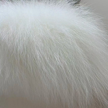 Winter Double-Faced Cashmere Coat in Short Style With Fox Fur Collar and Woolen Fabric for Women