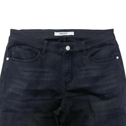 Black Vintage Casual Men's Jeans Spring Autumn Mid Waist 100% Cotton Denim Overalls Style Button Decoration