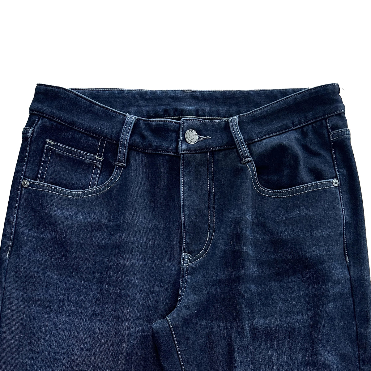 Black Denim Men's Business Jeans for Spring Autumn Mid Waist Straight Style Button Vintage Print Dark Plus Size