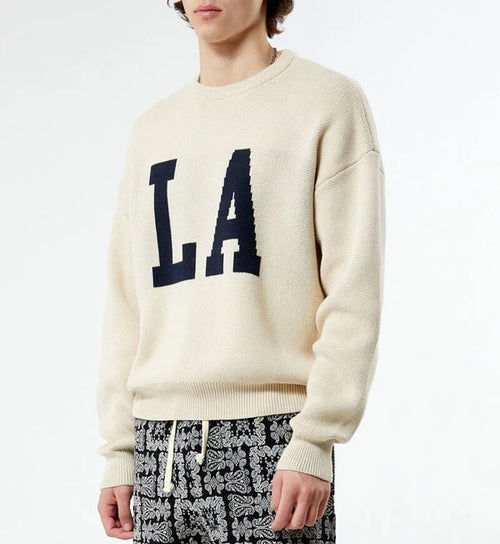 Design Pattern Name Casual Street Style Knitted Sweater Loose Breathable Jacquard Sweater for Men