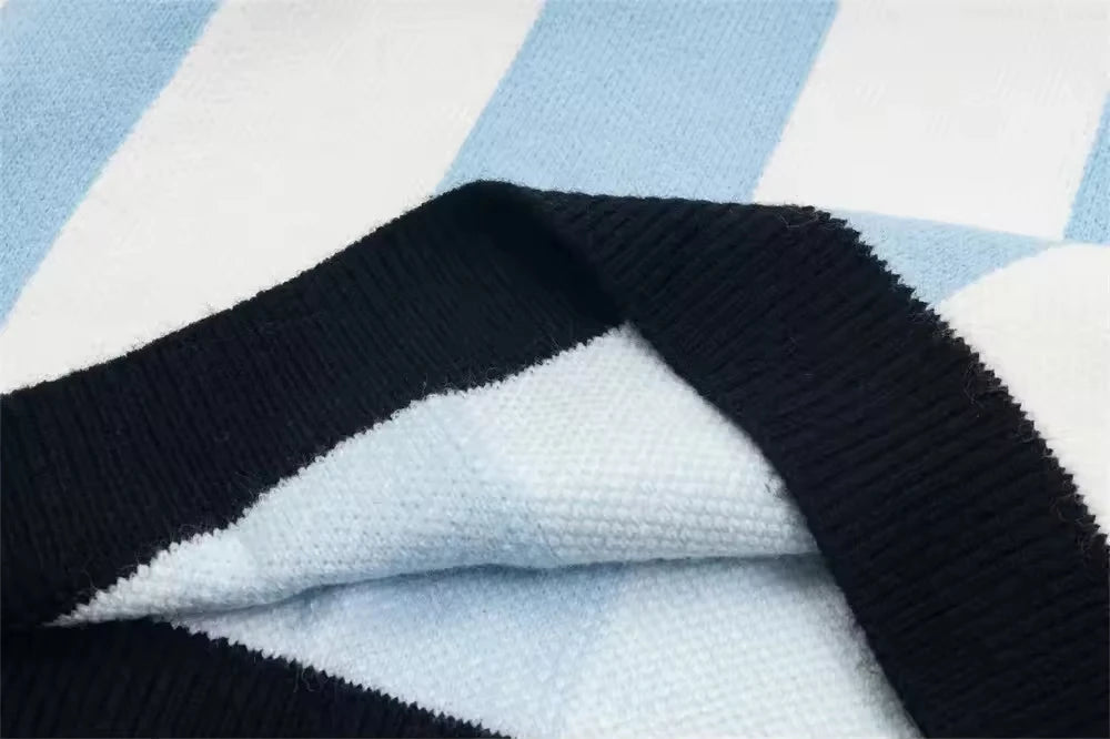 Designer Winter Sweater for Men Polo Neck Long Sleeve Knit Top Fashion Jersey Cotton Knitwear