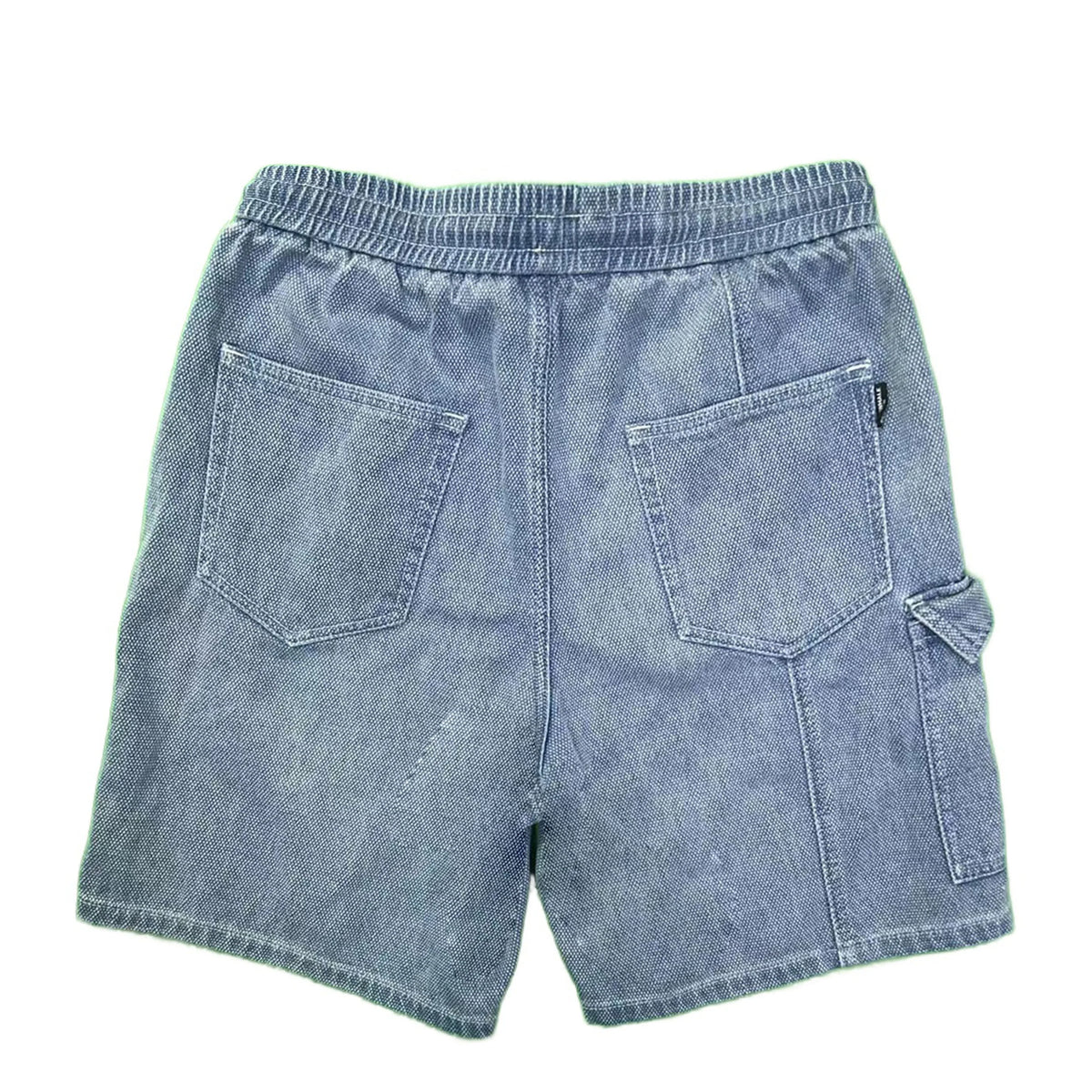 Men's Summer Casual Light Denim Shorts Woven Straight Leg Mid Waist Fit with Embroidered Technics