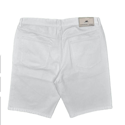Men's Summer Casual Denim Shorts Y2K Streetwear High Loose White Color Wide Leg Pants Light Printed Cargo Shorts
