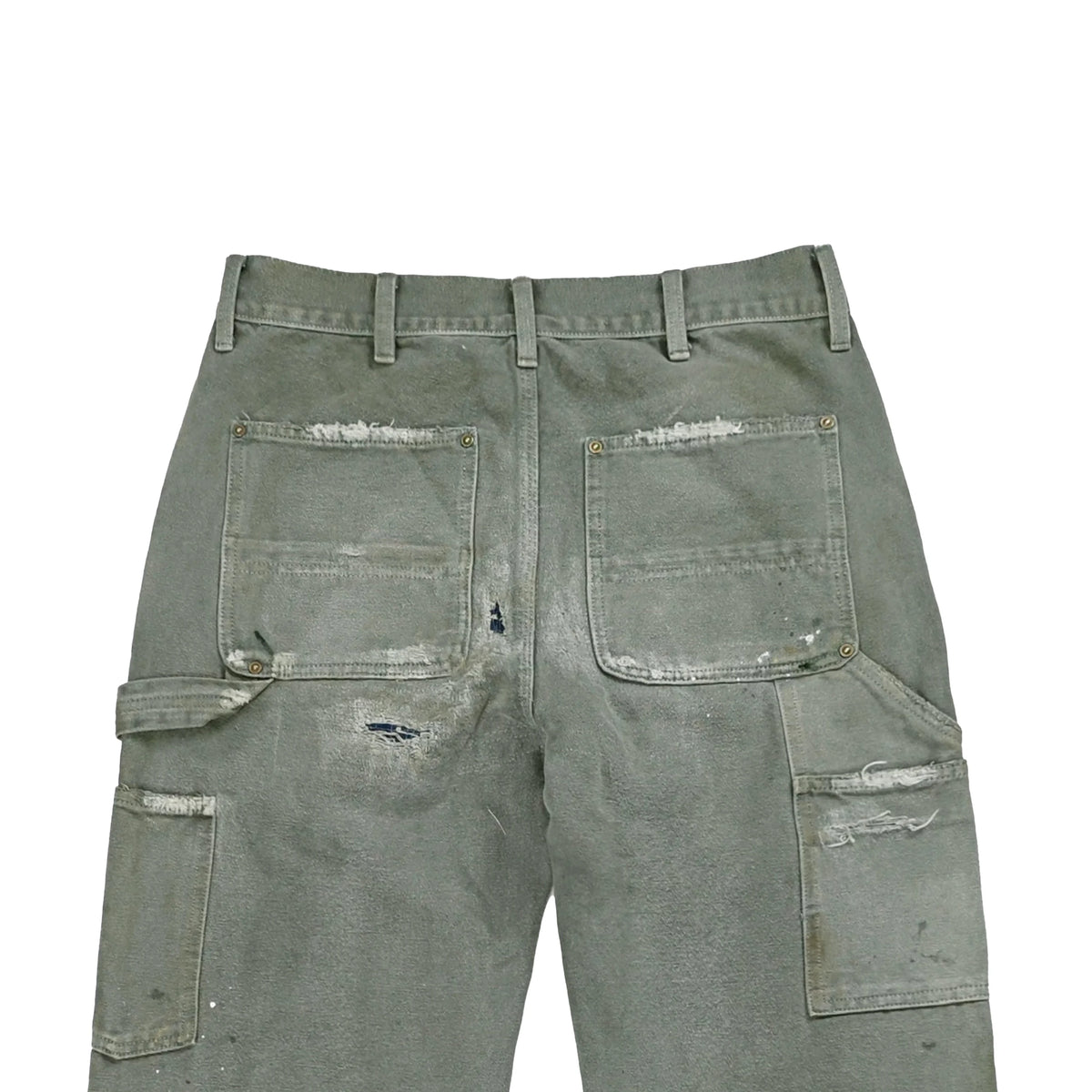 American Vintage Men's Loose Casual Street Niche Straight Leg Long Pants Splash-Ink Worn Cargo Jeans Distressed Dark for Winter