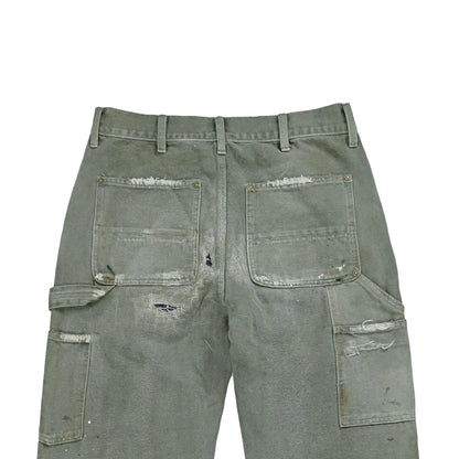 American Vintage Men's Loose Casual Street Niche Straight Leg Long Pants Splash-Ink Worn Cargo Jeans Distressed Dark for Winter