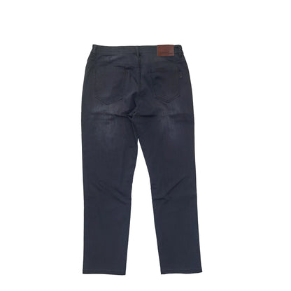 Black Vintage Casual Men's Jeans Spring Autumn Mid Waist 100% Cotton Denim Overalls Style Button Decoration