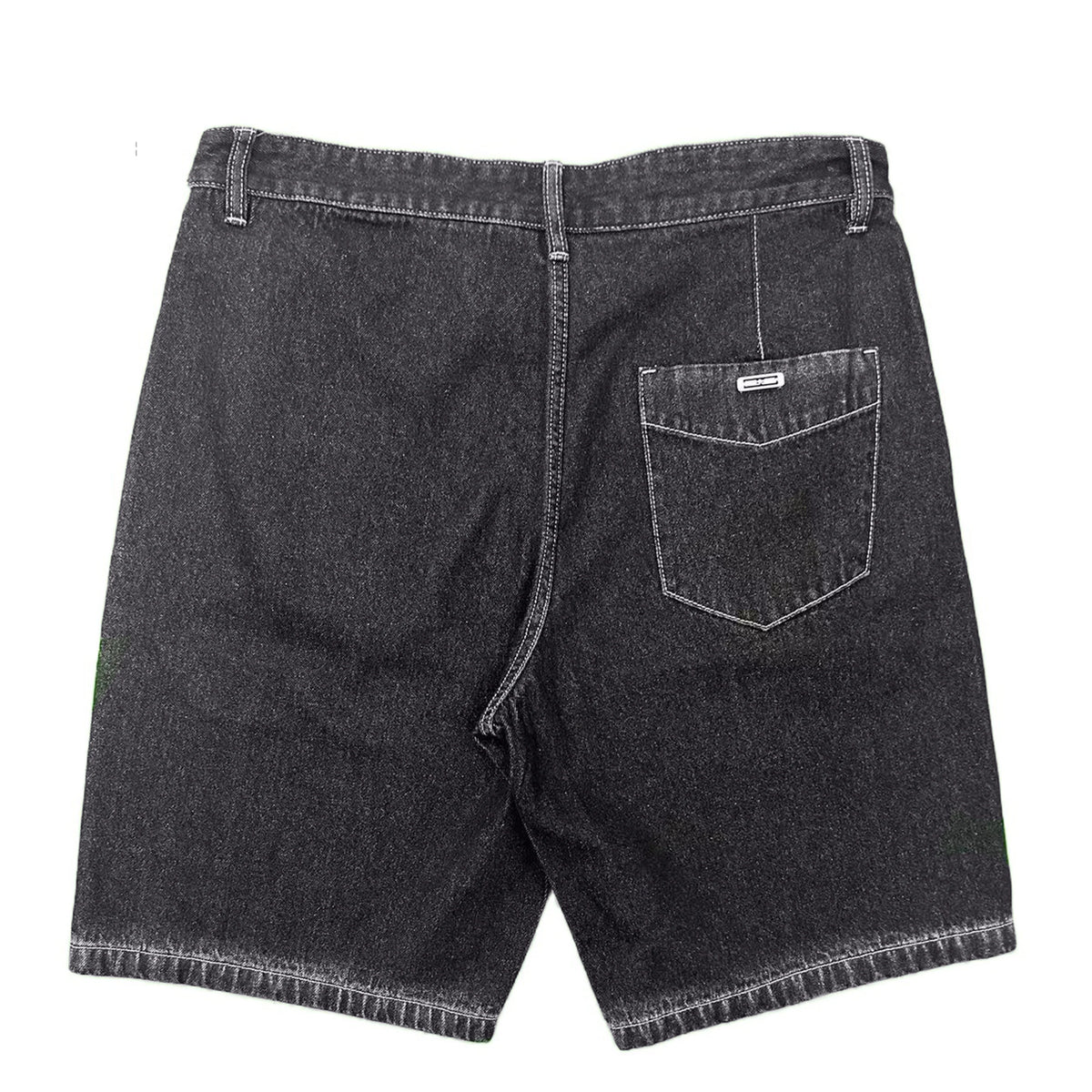Men's Summer Casual Denim Shorts Y2K Style High Wide Leg Pants Embroidered Techniques Dark Bow Printed Patchwork