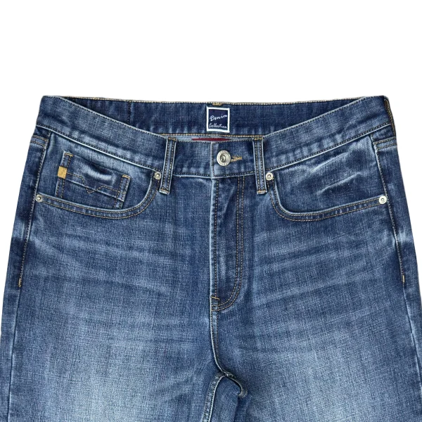 Autumn Men's Trendy Light Blue Jeans 100% Cotton Denim Mid Waist Boyfriend Style Casual Design - Image 3
