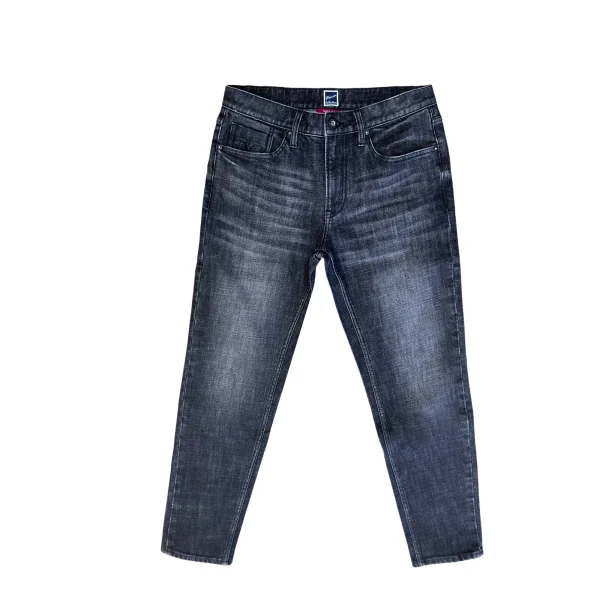 Autumn Spring Men's Casual High Street Black Jeans Design Japan Style Print Embroidered Technics Woven Button