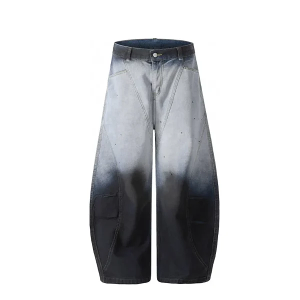 Autumn Casual Vintage Style Mid-Waist Wide Leg Long Length Denim Jeans Breathable Washable Luxury Quality Loose Fit
