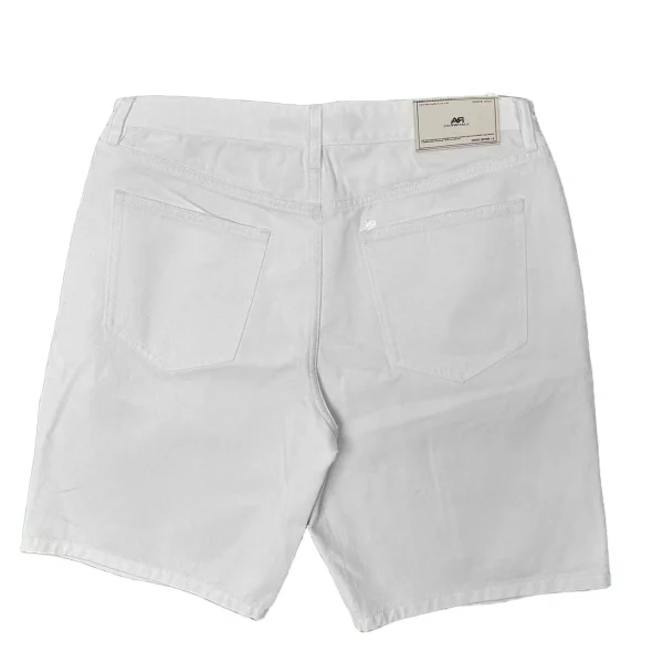 Summer Men's Denim Shorts Distressed White Y2K Style Casual Mid Waist Wide Leg Pants Embroidered Woven Distressed - Image 2