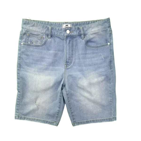 Men's Summer Y2K Style Denim Shorts High Street Design with Embroidery Straight Cut Light Wash Supply