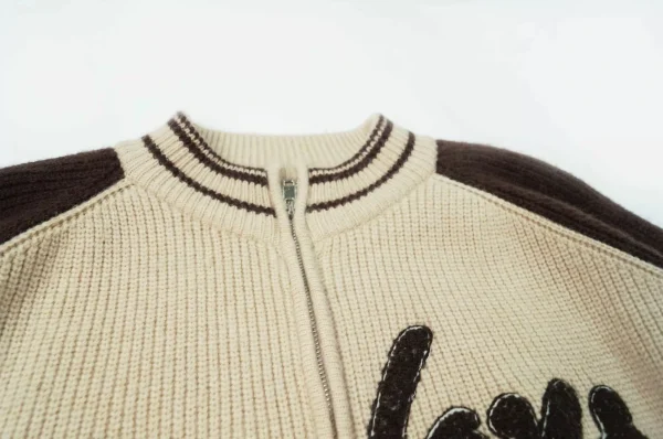 Long Sleeve Men  Knitted Sweater Sport Jacquard Men Cotton Knit Cardigan Sweater - Image 3