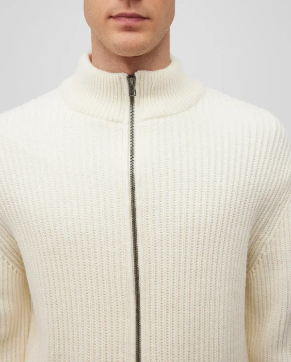Simple Loose Men's Cardigan Sweater 100% Cotton Zipper Knit Cardigan Jacket Sweater - Image 5