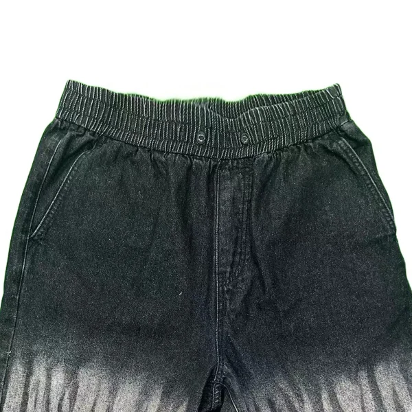 Men's Summer Denim Shorts Loose Fit High Waist Mid Waist Streetwear Hip Hop Casual Y2K Embroidery Pockets 3D Print - Image 3