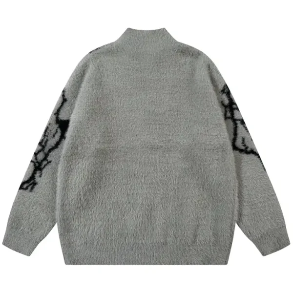 Casual Knit Jacket  Knit Sweater Cardigan Long Sleeve Furry Knit Jacket for Man - Image 4
