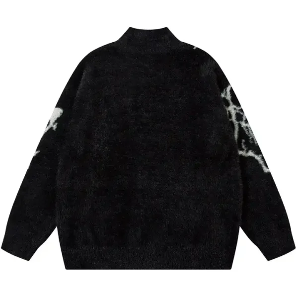 Casual Knit Jacket  Knit Sweater Cardigan Long Sleeve Furry Knit Jacket for Man - Image 2