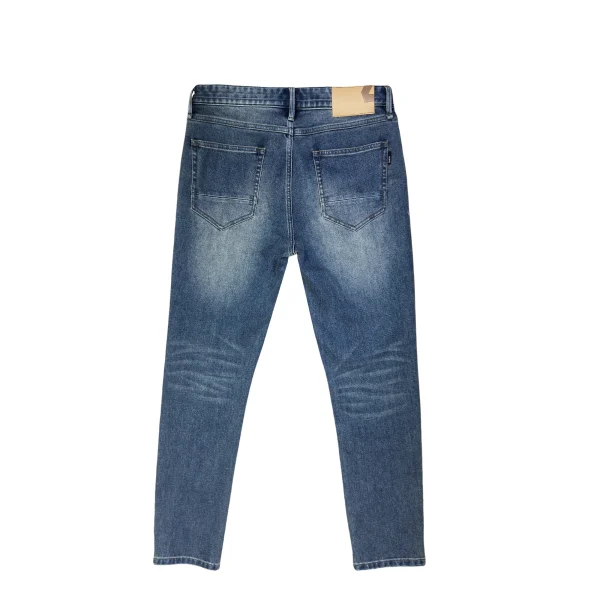 Autumn Men's Trendy Enzyme Washed Jeans 100% Cotton Streetwear High Street Style Y2K Button Decoration Summer Winter - Image 2
