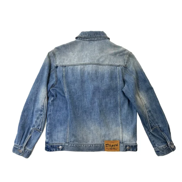 High Quality Men's Denim Jacket Spring Autumn 100% Cotton Thin Turn-Down Collar Embroidered Motorcycle Jacket Casual - Image 2
