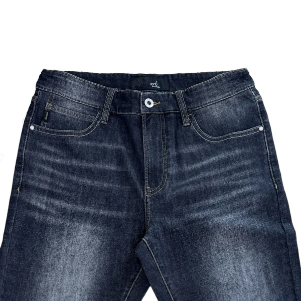 Autumn Men's Trendy Black Straight Jeans Denim with Button Decoration High Street Japan Style Medium Wash Supply - Image 3