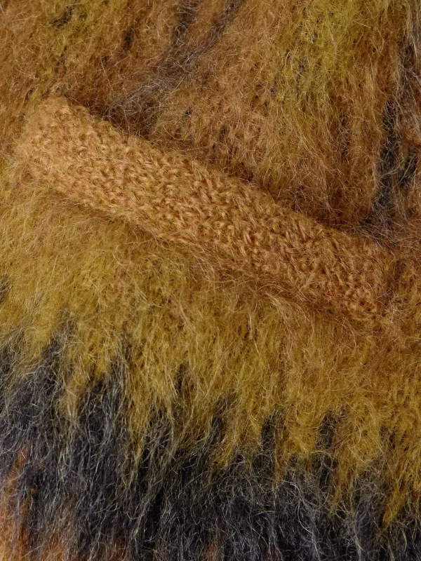 Fashion Furry Knit Cardigan Long Sleeve Short Knit Jacket Mohair Blend Cardigan for Men - Image 4