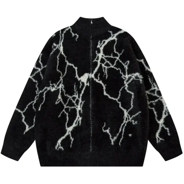 Casual Knit Jacket  Knit Sweater Cardigan Long Sleeve Furry Knit Jacket for Man