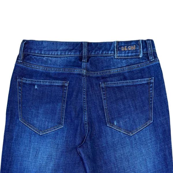 Autumn Spring Casual Jeans 100% Cotton Breathable High Street Style Embroidered Woven Streetwear Button - Image 4
