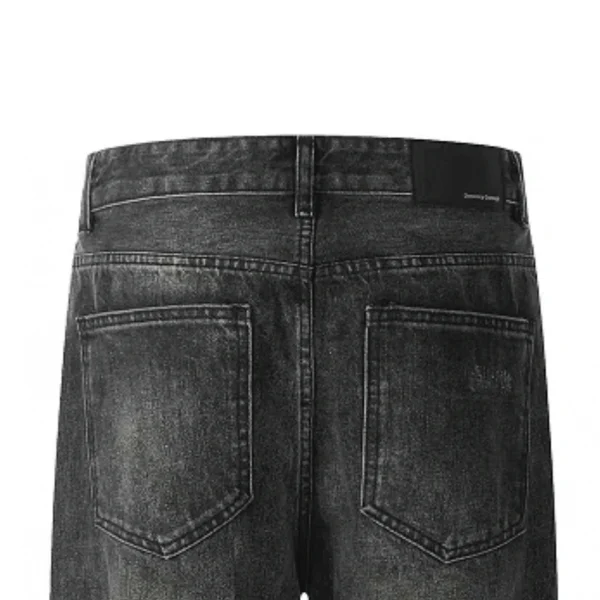 American High Street Style Trendy Breathable Solid Loose Washed Denim Wide Leg Pants for Autumn/Winter - Image 3