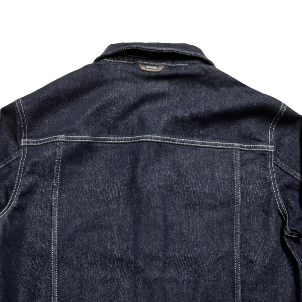 Men's Denim Jacket for Spring Autumn Vintage Streetwear Button Decoration Distressed Print Black Business for Winter - Image 3
