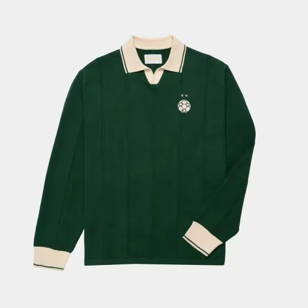 Embroidery Jacquard Rugby Sweater Men Casual Striped Knitted Polo Football Knitwear - Image 4