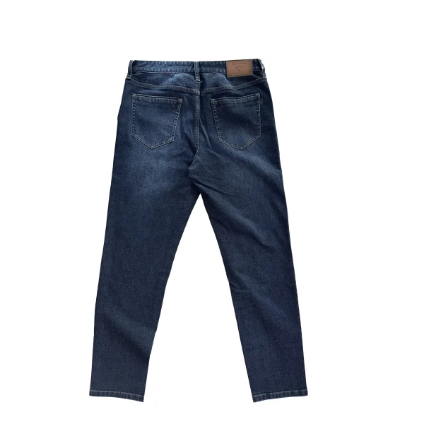 100% Cotton Men's Casual Jeans for Spring Autumn Vintage Streetwear Style Button Decoration Straight Mid Dark Loose - Image 2