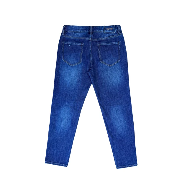 Autumn Spring Casual Jeans 100% Cotton Breathable High Street Style Embroidered Woven Streetwear Button - Image 2