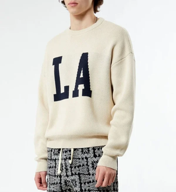 Design Pattern Name Casual Street Style Knitted Sweater Loose Breathable Jacquard Sweater for Men