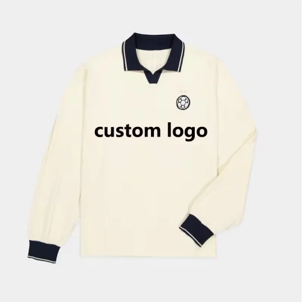 Embroidery Jacquard Rugby Sweater Men Casual Striped Knitted Polo Football Knitwear - Image 2