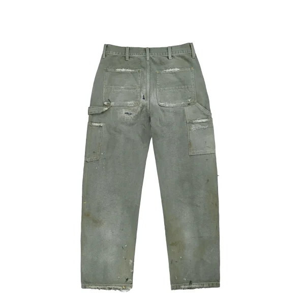 American Vintage Men's Loose Casual Street Niche Straight Leg Long Pants Splash-Ink Worn Cargo Jeans Distressed Dark for Winter
