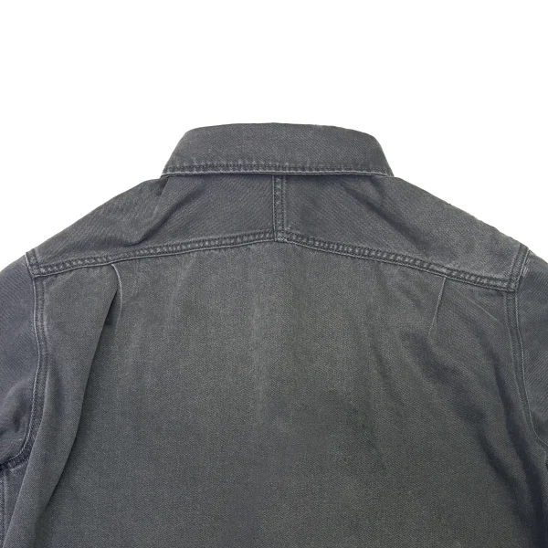 Men's Casual All-Season Denim Shirt Black Style Dark Washed - Image 4